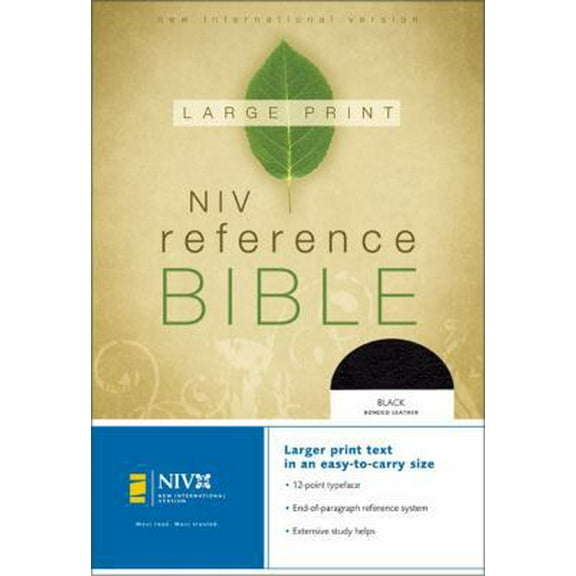 Pre-Owned NIV Large Print Reference Bible, Personal Size (Black Bonded Leather) (Unknown) 0310905818 9780310905813