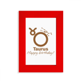 thumbnail image 1 of Constellation Destin Anniversaire Célébration Taurus Image Affichage Art Cadre Photo Rouge, 1 of 4