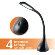 OttLite Creative Curves LED Desk Lamp, Table Lamp, Task Lamp | 4 Brightness Settings | Great for Home, Office, Dorm, Sewing Table | Black