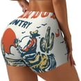 thumbnail image 1 of Balery Cowboy Rising Horse Pantalones cortos de entrenamiento estampados para mujer, sin costuras, ajustados, para gimnasio, yoga, correr, deportes, ejercicio activo, fitness.-Small, 1 of 8