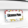 thumbnail image 4 of 2piece License Plate Frame Metal Car Accessories License Plate Cover Fits Standard U.S. Vehicles 12.3x 6.3 Inches Blue Red Yellow Thin Bows, 4 of 7