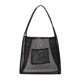 thumbnail image 5 of Bolso de playa de malla, elegante bolso de hombro para mujer, ideal para ir a compra, vacaciones o piscinas. Negro, 5 of 7