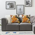 thumbnail image 3 of Jrxy Lighted Fall Thanksgiving Pillow Covers 2pcs Buffalo Plaid Orange Pumpkin Maple Leaves Throw Pillow Covers for Home Decor, Fall Decor Pillows for Couch Sofa, Various Sizes 24x24in, 3 of 6