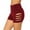 Wine, variant on Women's Mid Rise Solid Color Biker Shorts Hollow Out Cut-off Athletic Gym Fitness Activewear Bottoms
