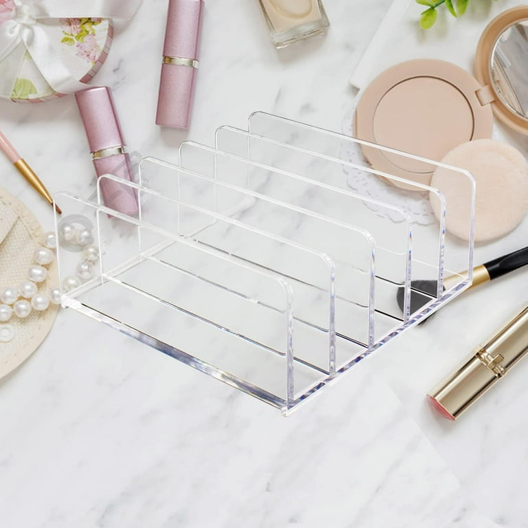 6-Pack Clear Acrylic Mail Organizers - 5-Slot Desktop Sorter For Mail & Cards