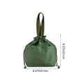 thumbnail image 2 of Oggfader Canvas Insulated Lunch Bag Green - Drawstring, Thickened Reusable Tote for Work, Office, Picnic, 2 of 6