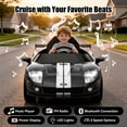 thumbnail image 5 of Xuanlur 12V Power Ride on Toys for Toddlers, Licensed Ford GT Ride on Cars for Kids, Kid Electric Car, Aged 1-5Y, 3 Speed, Black, 5 of 8