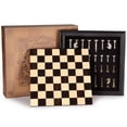 thumbnail image 1 of Juego de Ajedrez AMEROUS con Tablero de Madera de 12.5" y Piezas Metálicas, 1 of 9