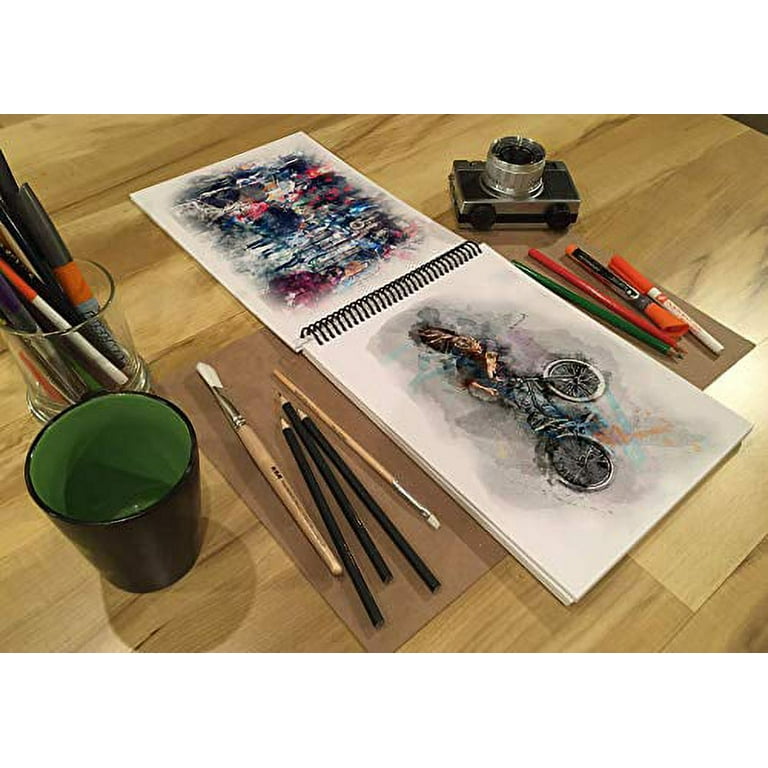 Drawing Sketching Kit with Sketchbook & Watercolor Paper - Artist