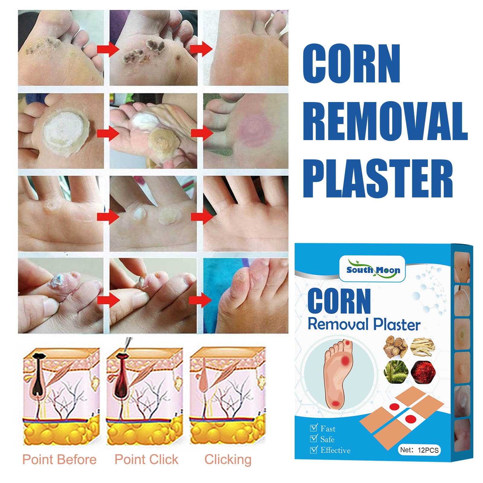 12 Patch Corn Sticker Callus Foot Cushion, Foot Corn Remover Pads