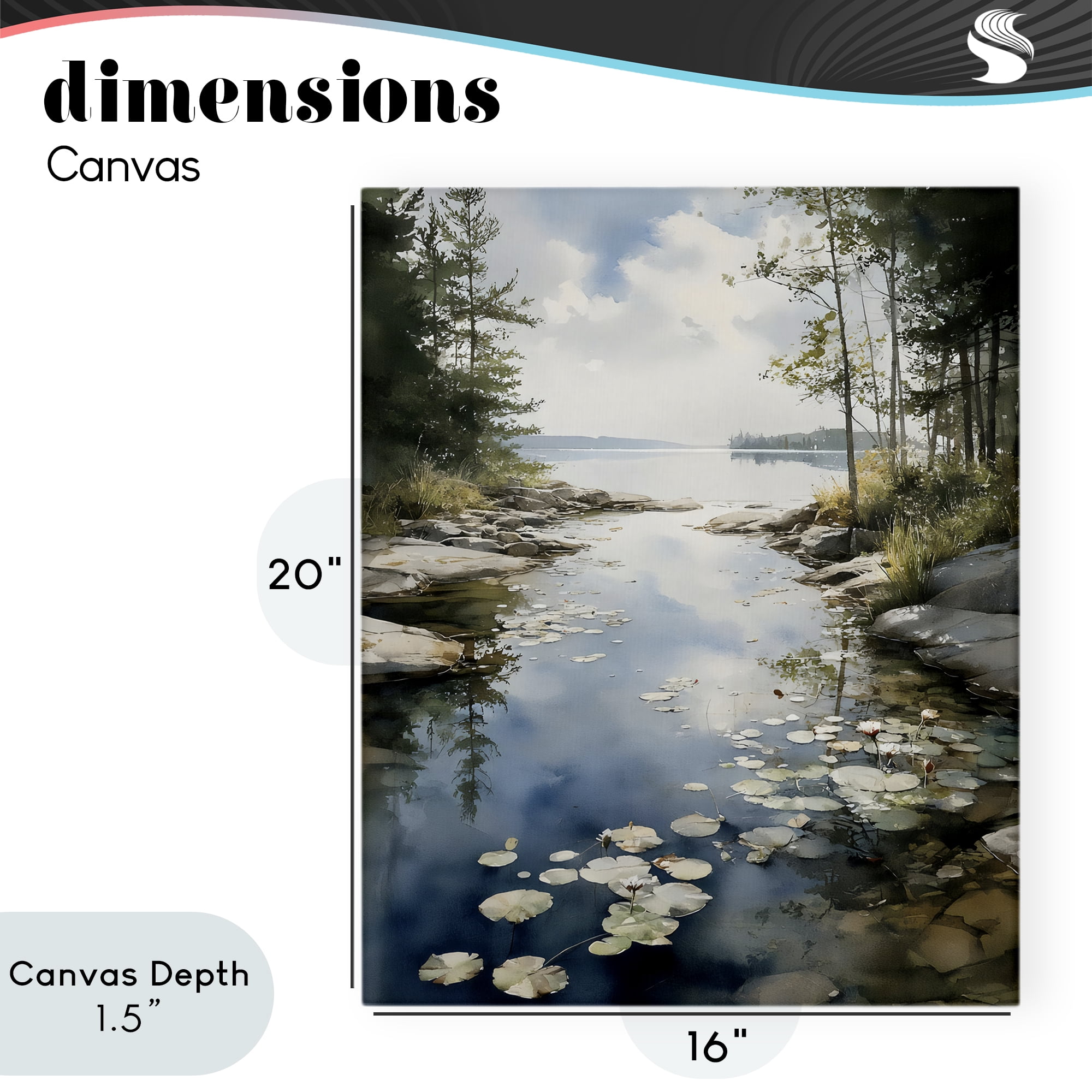Stupell Industries Lilypad Inlet Reflection Canvas Wall Art, design by Franklyn Gregory