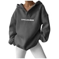 thumbnail image 4 of Xudanell Oversized Hoodies for Women Classic Hoodie with Pocket Graphic Waist Sweatshirt for Women Football, 4 of 9