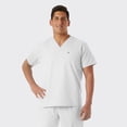 thumbnail image 4 of SPECTRUM UNIFORMS Scrubs Top Doctor & Nurse Coat Yoga Unisex V-Neck Ideal for Medical Professionals Hospital and Lab Workwear White, 4 of 4