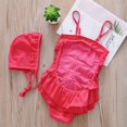 thumbnail image 4 of Siilsaa Baby Girl Swimsuit Girls Tankini Swimsuit Two Piece Bathing Suit with Adjustable Strap Hot Pink,100, 4 of 6