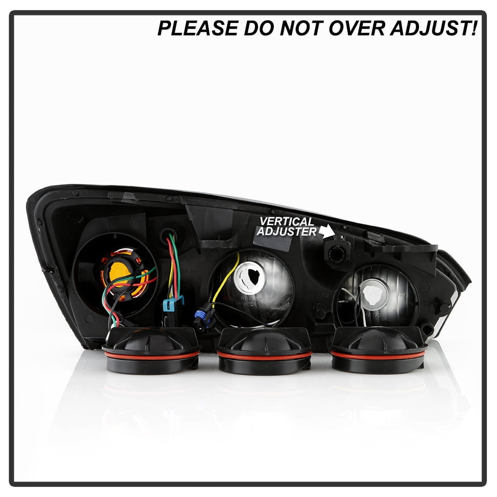 AKKON - Fits 2004-2007 Chevy Malibu 2008 Malibu Classic LS/LT Model [Halogen Type] Chrome Headlight Pair Left+Right Headlamps