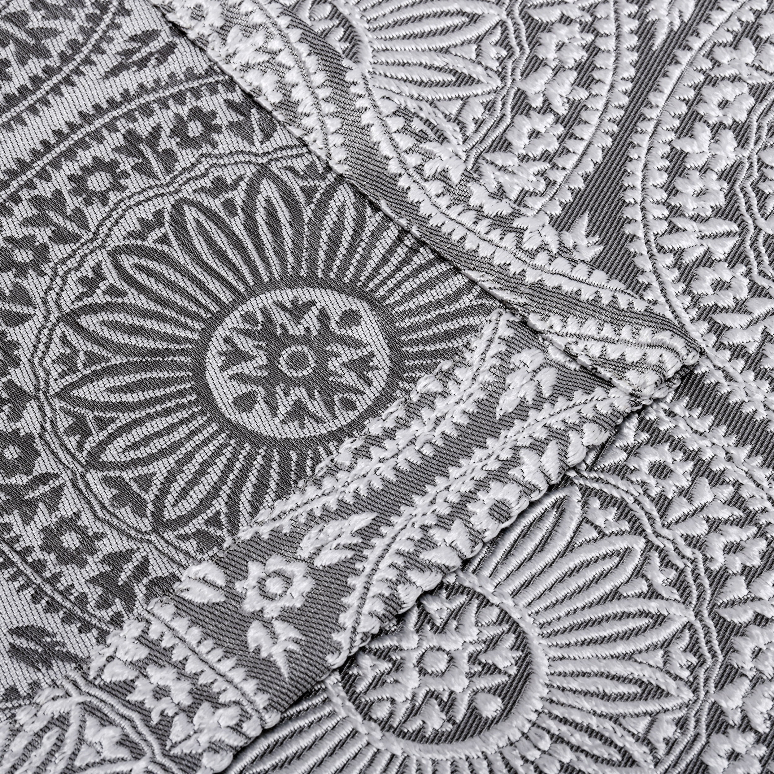 Impressions Rowallan Jacquard Curtains Set of 2 with Grommet Top Header