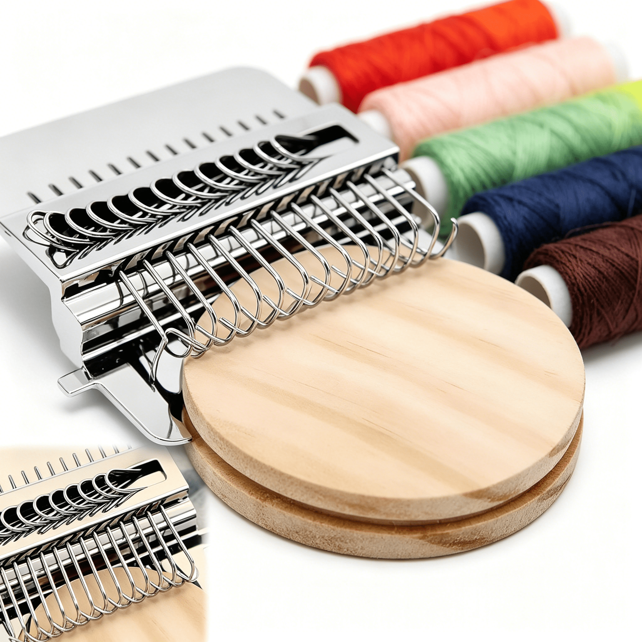 TUWAFE 2026 New Knit Patch Kit,Portable Darning Loom for Beginners,Knitpatch Kit for Holes Repair on Socks,Clothes&Jeans,Patchwork Weaving Tool Set for Quickly Sewing Repair(50 Colors)