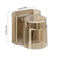 thumbnail image 3 of Linnome Toothbrush Rack and Mouthwash Cup No Drill Shelf Toothbrush and Cup Rack Bathroom Toothbrush Rack Wall Mounted 4.5x3.9x3.7 Inch Coffee, 3 of 6