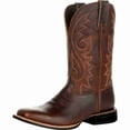 thumbnail image 1 of Men's Western Cowboy Boots, Square Toe Embroidered Mid-Calf Pull-On Boots, Durable Casual Riding Work Boots, Black/Brown Options, 1 of 6
