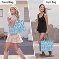 thumbnail image 6 of Large Capacity Tote Bag,Light Blue Christmas Snowflake Pattern Handbag Fashion Luxury Tote Bag,15.7"x13"x 5.1" Inches,Laptop Compatible, 6 of 6