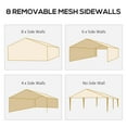 thumbnail image 5 of Outsunny 10' x 30' Party Tent, Camping Shelter Gazebo with Removable Mesh Side Walls, White, 5 of 9