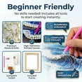 thumbnail image 5 of Ocean Pearl Diamond Painting Kit,3D Beach Wave DIY Art Crafts,3D Wave Designs with Sparkling Gems & Pearls.,All-inclusive DIY home decor., 5 of 6