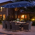 thumbnail image 5 of Costway 11 PCS Patio Dining Set with 15ft Double-Sided Patio Umbrella (Base Included) Navy, 5 of 11
