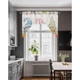 thumbnail image 3 of Gnomes Easter Swag Valances for Windows, Small Curtains Drapes, Eucalyptus Spring Floral Eggs Leaves Rustic Kitchen Window Curtains Over Sink Window Treatment Valance for Bedroom/Bathroom 56"x36", 3 of 5