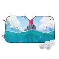 thumbnail image 2 of Lsque Lighthouse Sea Port Car Windshield Sun Shade | Accordion Folding Style Auto Shade for Car Truck SUV Van | Blocks UV Rays Sun Visor Protector | Medium, 2 of 7