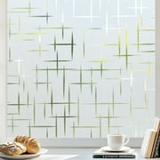 rabbitgoo Window Privacy Film, Frosted Glass Film for Windows & Doors, Self Static Cling Frosting Decorative Window Stickers Window Tinting for Home Bathroom, 17.5 x 78.7 inches