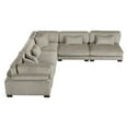 thumbnail image 5 of Lexicon Traverse Corduroy 5-Piece Modular Sectional in Taupe, 5 of 10