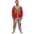 thumbnail image 1 of Secret Santa Adulte Hommes Femmes Noël Vacances Elf Grenouillère Pyjama, 1 of 1