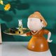 thumbnail image 2 of Bandeja organizadora de almacenamiento con figuras de niña nórdica, estatua, manualidades, decoración para fiestas naranja, 2 of 8