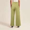 thumbnail image 5 of Pantalones de mezclilla afelpados mujer Gibobby Omen's anchos de pierna casual sueltos Palazzo verde S, 5 of 5