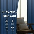 thumbnail image 3 of MIZHONA Blue Blackout Curtains for Living Room Gradient Window Curtain Set of 2,42"x108", 3 of 5