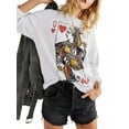 thumbnail image 4 of Womens Crewneck Graphic Sweatshirts Queen Of Hearts Long Sleeve Shirts Cute Loose Fit Casual Pullover Tops, 4 of 5