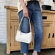 thumbnail image 4 of Bolso de hombro pequeño elegante simple para mujer bolsos de mano de color puro (blanco), 4 of 5