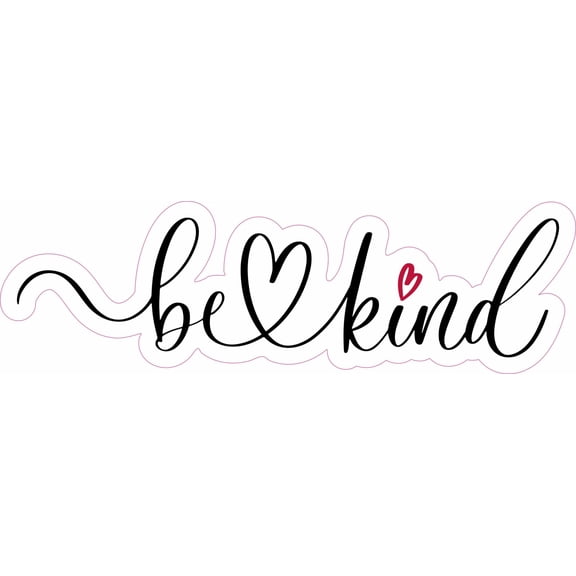 StickerTalk Be Kind Script Vinyl Sticker, 10 inches x 3 inches