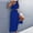 Dark Blue, variant on ! 2 Piece Outfits for Women, Women's 2 Pieces Outfits One Shoulder Smocked Crop Top & High Waist Long Skirt Dress Set with Pockets Two Piece Skirt Set Green S
