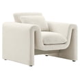 thumbnail image 2 of Modway Waverly Upholstered Modern Boucle Fabric Armchair in Ivory, 2 of 9