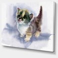 thumbnail image 2 of Chaton Mignon sur Aquarelle Bleue - Impression d'Art sur Toile d'Animal, 2 of 3