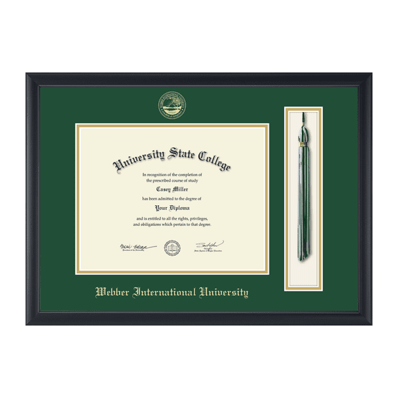 Framerly - Webber International Tassel Diploma Frame In Black Moulding