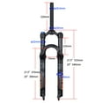 thumbnail image 3 of Professional Air Pressure Front Fork Made of Aluminum + Magnesium Alloy Suitable for 27.5/29 Inch Bikes with Shoulder Control Lock/Wire Control Lock Max For XC/AM 2.4in Tire, 3 of 7
