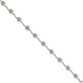 thumbnail image 2 of Sterling Silver Rhodium-Plated Floral Peridot Bracelet (7.5 X 7.83) Made In China qx982pe, 2 of 5