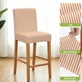 thumbnail image 4 of Thin Orange Striped Bar Stool Covers - Stretch Dining Chair Covers Set of 4, Farmhouse Modern Stripes Bar Chair Cover Removable Counter Stool Pub Chairs Slipcovers Protectors for Kitchen/Cafe, 4 of 9