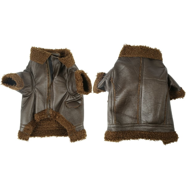 Garosa Dog Winter Leather Coat Dog Leather Jacket Warm For Winter For Outdoor For Small Medium Large Dogs For Cats Walmart