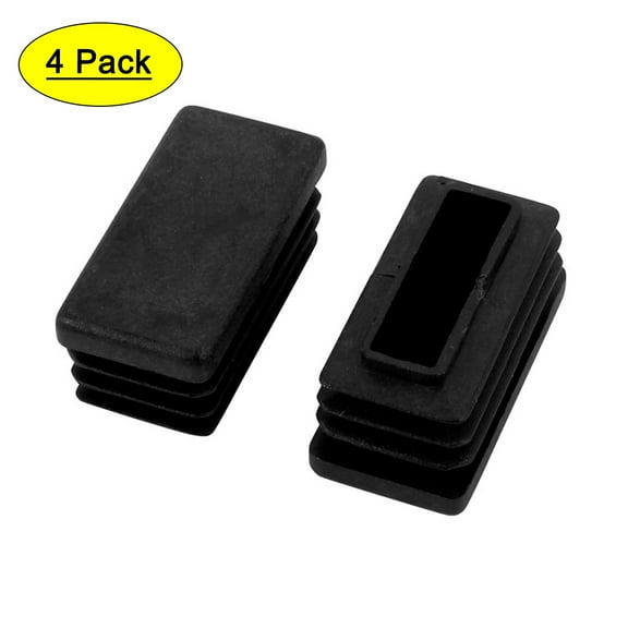 Unique Bargains 30mmx15mm Chair Leg Floor Protectors Table Foot Tips Cover Cap Tube Insert 4Pcs