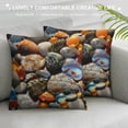 thumbnail image 3 of Orinice Colored Stones Graphic Decorative Pillow Cover for Home Couch Living Room Sofa Square Pillow Case 1PC 18x18in, 3 of 5