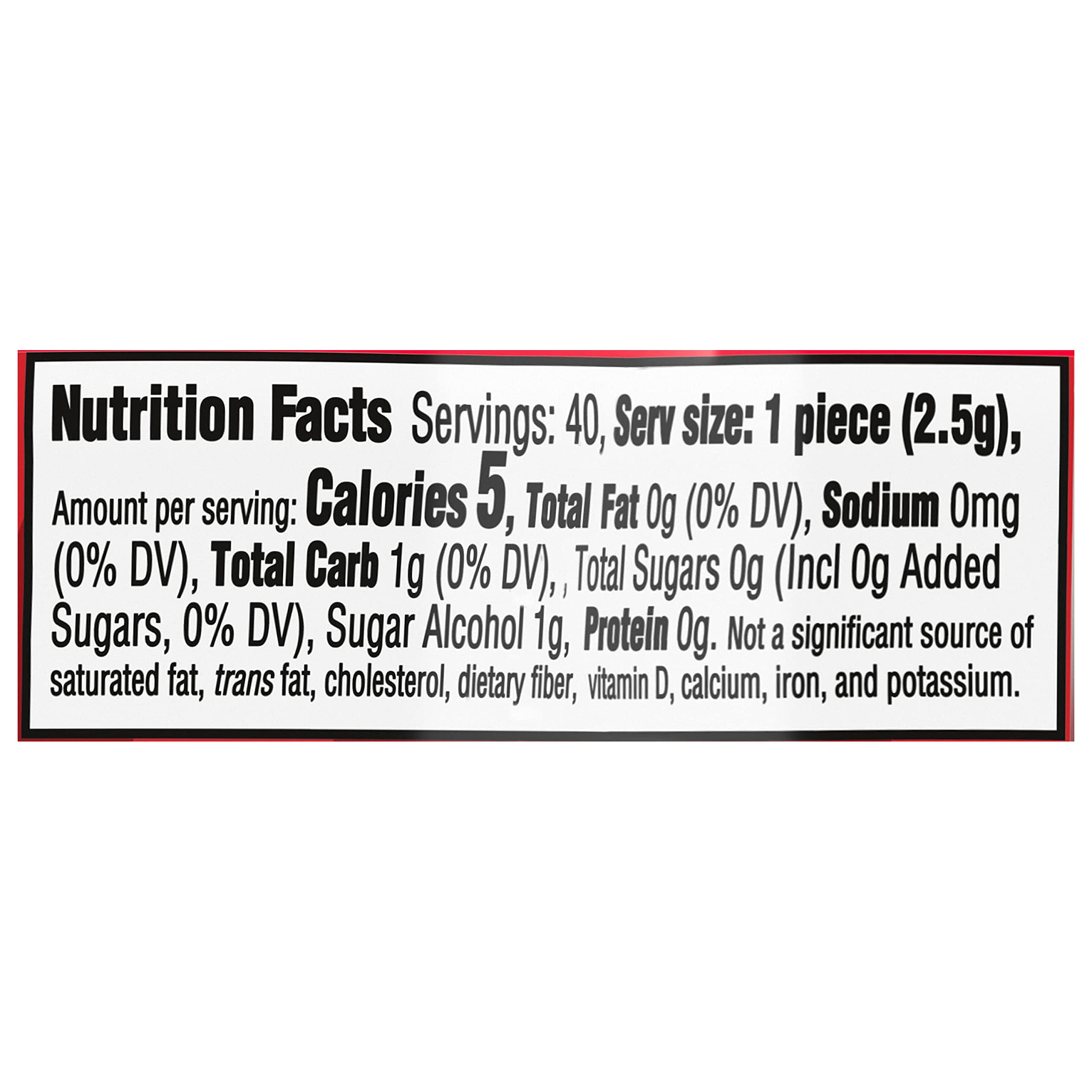 Trident Vibes Sour Patch Kids Redberry Sugar Free Gum, 4 - 40 Piece Bottles (160 Total Pieces)