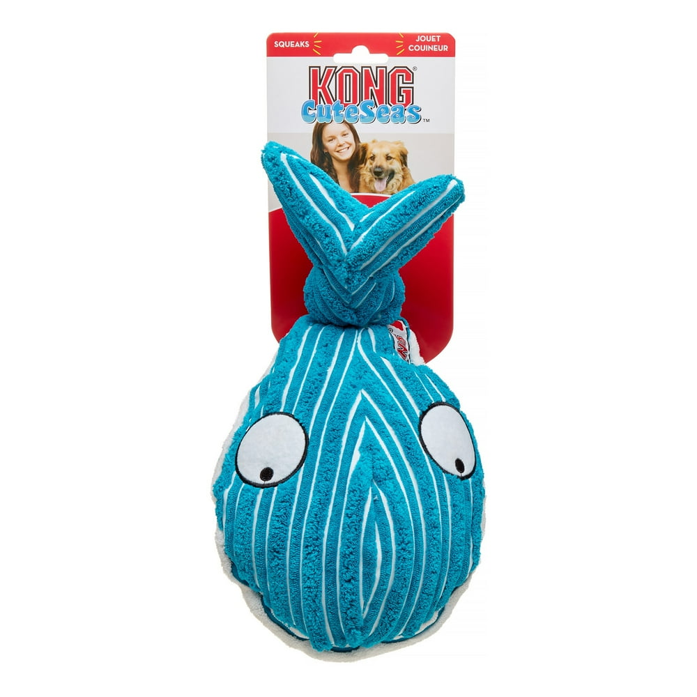 KONG Cuteseas Whale Dog Squeaky Toy, Multicolor, Large